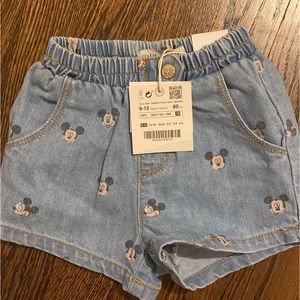 Zara 9/12 Mickey shorts